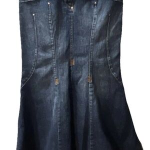 Bisou Bisou Womens 10 Jean Skirt Mermaid Flare Maxi Style Vintage Y2K 2000s